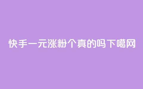 快手一元涨粉1000个真的吗?  第1张 快手一元涨粉1000个真的吗?  第1张