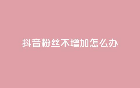 抖音粉丝不增加怎么办 - 抖音粉丝增长停滞该如何应对!  第1张 抖音粉丝不增加怎么办 - 抖音粉丝增长停滞该如何应对!  第1张