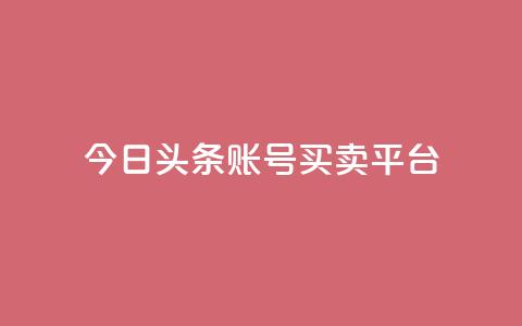 今日头条账号买卖平台 - 今日头条账号交易平台详解及风险分析!  第1张 今日头条账号买卖平台 - 今日头条账号交易平台详解及风险分析!  第1张