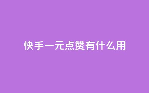 快手一元100点赞有什么用,快手1元1000赞秒到 - 快手业务网站平台24小时 快手点赞清零大师下载安装  第1张
