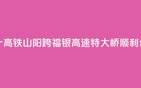西十高铁山阳跨福银高速特大桥顺利合龙  第1张 西十高铁山阳跨福银高速特大桥顺利合龙  第1张