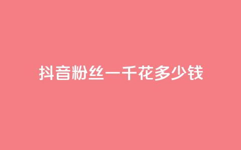 抖音粉丝一千花多少钱 - 购买一千个抖音粉丝的价格!  第1张 抖音粉丝一千花多少钱 - 购买一千个抖音粉丝的价格!  第1张