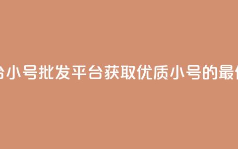 QQ小号批发平台 - QQ小号批发平台:获取优质小号的最佳选择~  第1张 QQ小号批发平台 - QQ小号批发平台:获取优质小号的最佳选择~  第1张