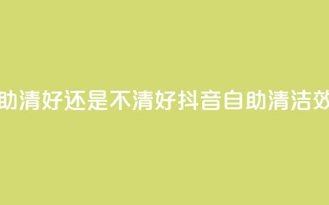 抖音自助清好还是不清好(抖音自助清洁效果如何?)  第1张 抖音自助清好还是不清好(抖音自助清洁效果如何?)  第1张