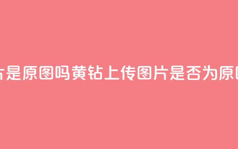 qq黄钻上传图片是原图吗 - qq黄钻上传图片是否为原图揭秘~  第1张 qq黄钻上传图片是原图吗 - qq黄钻上传图片是否为原图揭秘~  第1张