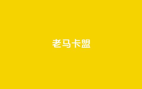老马卡盟 - 升级版的卡盟——老马卡盟! 第1张 老马卡盟 - 升级版的卡盟——老马卡盟! 第1张