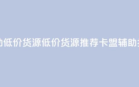 卡盟辅助低价货源(低价货源推荐:卡盟辅助打折促销)  第1张 卡盟辅助低价货源(低价货源推荐:卡盟辅助打折促销)  第1张