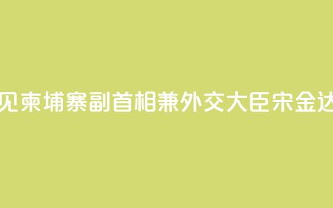 王毅会见柬埔寨副首相兼外交大臣宋金达  第1张 王毅会见柬埔寨副首相兼外交大臣宋金达  第1张