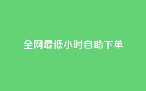 全网最低24小时自助下单 - 优质服务!24小时内快速自助下单全网最低价!~  第1张 全网最低24小时自助下单 - 优质服务!24小时内快速自助下单全网最低价!~  第1张