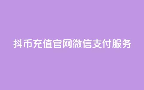 抖币充值官网微信支付服务  第1张 抖币充值官网微信支付服务  第1张