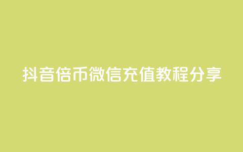 抖音10倍币微信充值教程分享  第1张 抖音10倍币微信充值教程分享  第1张