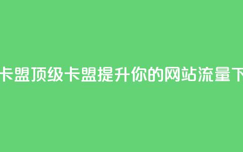 傲世卡盟 - 顶级卡盟 提升你的网站流量!  第1张 傲世卡盟 - 顶级卡盟 提升你的网站流量!  第1张