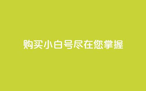 购买DY小白号，尽在您掌握！  第1张