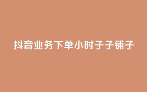 抖音业务下单24小时子子铺子 - 抖音子子铺子业务下单24小时全新服务	，创意吸睛促流量！~  第1张