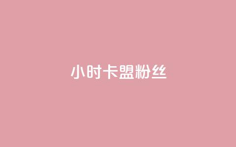 24小时卡盟粉丝 - 如何在24小时内获得超过卡盟粉丝的关注?~  第1张 24小时卡盟粉丝 - 如何在24小时内获得超过卡盟粉丝的关注?~  第1张