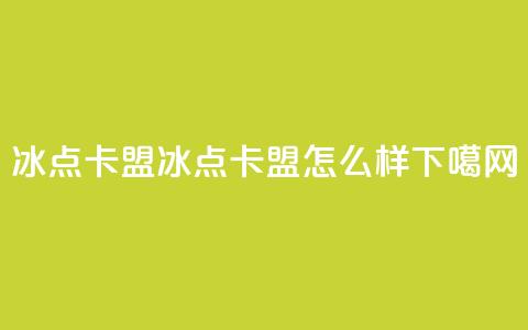 冰点卡盟 - 冰点卡盟怎么样?~  第1张 冰点卡盟 - 冰点卡盟怎么样?~  第1张