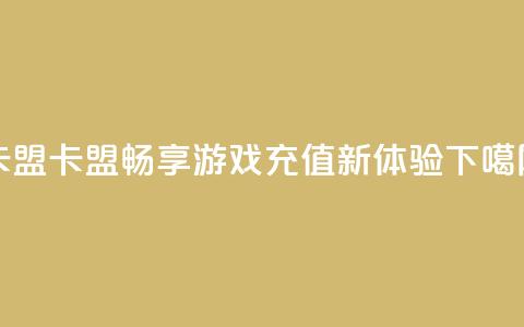 947卡盟 - 947卡盟：畅享游戏充值新体验。  第1张