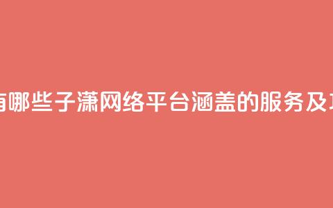 子潇网络平台有哪些 - 子潇网络平台:涵盖的服务及功能一览!  第1张 子潇网络平台有哪些 - 子潇网络平台:涵盖的服务及功能一览!  第1张