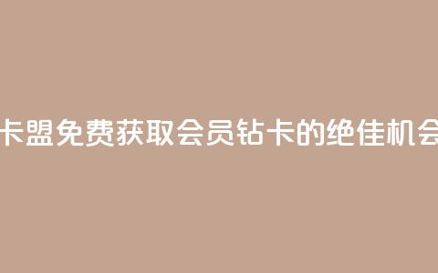 QQ会员钻卡盟 - 免费获取QQ会员钻卡的绝佳机会~  第1张 QQ会员钻卡盟 - 免费获取QQ会员钻卡的绝佳机会~  第1张