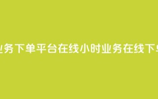 24小时业务下单平台在线(24小时业务在线下单平台)
