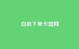 自助下单卡盟网 - 自助订购卡盟服务,便捷高效的网络平台!