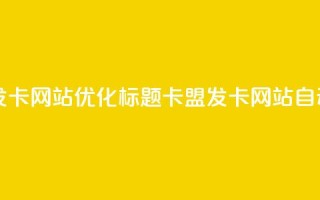 自动生成发卡网站SEO优化标题:卡盟发卡网站自动发卡服务
