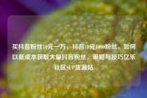 买抖音粉丝10元一万,抖音10元1000粉丝,如何以低成本获取大量抖音粉丝,策略与技巧亿乐社区SUP货源站