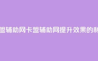 卡盟辅助网(卡盟辅助网:提升SEO效果的利器)