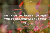 小红书点赞网,小红书点赞网址,小红书热潮下的网络赞评现象研究亿乐社区低价自营货源站