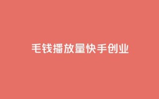 1毛钱10000播放量快手创业 - 如何用1毛钱实现10000快手播放量,新手创业必看!~