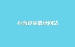 抖音秒刷最低网站 - 抖音秒刷服务最低价网站推荐!
