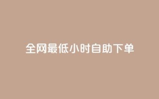 全网最低24小时自助下单 - 全网最低价,24小时自助下单畅享优惠!