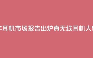2024上半年耳机市场报告出炉:真无线耳机大势已去