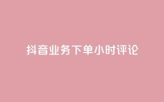 抖音业务下单24小时评论 - 抖音业务下单24小时评论:如何提高评论速度?!