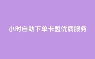 24小时自助下单——卡盟优质服务