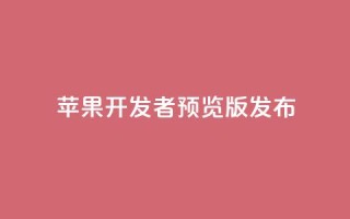 苹果 iOS/iPadOS 18 开发者预览版 Beta 5 发布