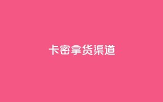 卡密拿货渠道 - 卡密拿货渠道解析,购物新方式一网打尽~