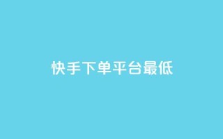 快手24下单平台最低,抖音点赞24小时服务 - KS业务下单软件 - 168卡盟网