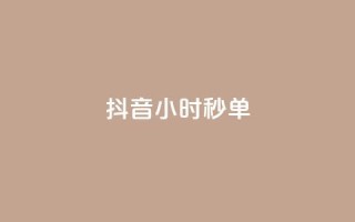 抖音24小时秒单 - 抖音秒单:24小时内快速达成订单的秘诀。