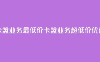 卡盟qq业务最低价(卡盟QQ业务超低价优惠)