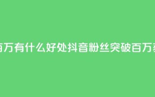 抖音粉丝破百万有什么好处(抖音粉丝突破百万,获得这些好处!)
