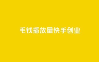 1毛钱10000播放量快手创业 - 1毛钱10000播放量快手创业技巧,一步步实现爆款视频~