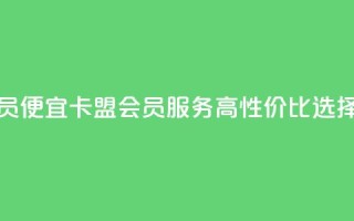 卡盟低价会员 - 便宜卡盟会员服务:高性价比选择解析~