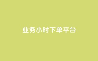 业务24小时下单平台 - 24小时下单平台-业务迅速完成,可信赖~