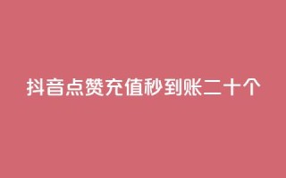抖音点赞充值秒到账二十个,小红书点赞任务平台有哪些 - qq空间访客增加 - 一分钱10w赞