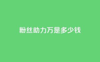 粉丝助力100万是多少钱 - 粉丝支持达百万收益分析!