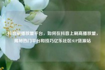 抖音刷播放量平台,如何在抖音上刷高播放量,揭秘热门平台和技巧亿乐社区SUP货源站