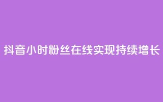 抖音24小时粉丝在线,实现持续增长