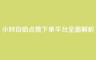 24小时自助点赞下单平台全面解析