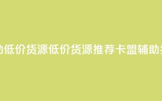 卡盟辅助低价货源(低价货源推荐:卡盟辅助打折促销)